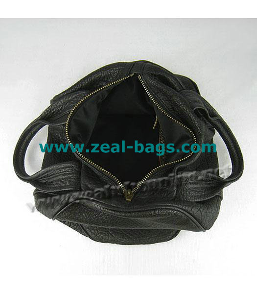 AAA Replica Alexander Wang Rocco Mini Duffle Top Handle Black Gold Metal - Click Image to Close